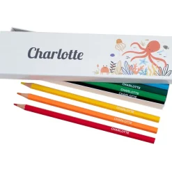 Box of 12 Named Colouring Pencils - Ocean Life