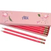 Box of 12 Named HB Pencils - Flamingos