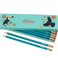 Box of 12 Named HB Pencils - Toucans