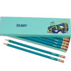 Box of 12 Named HB Pencils - Construction Site