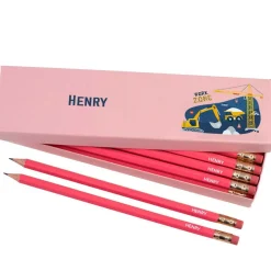 Box of 12 Named HB Pencils - Construction Site