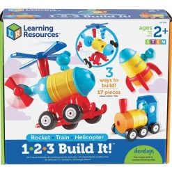 123 Build It - Rocket-Train-Helicopter