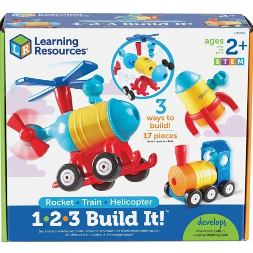 123 Build It - Rocket-Train-Helicopter