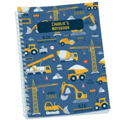 Construction Site Personalised Notebook