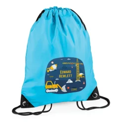 Construction Site Personalised Swim Bag