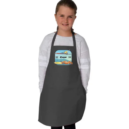 Crazy Cars Personalised Apron - Age 7-10