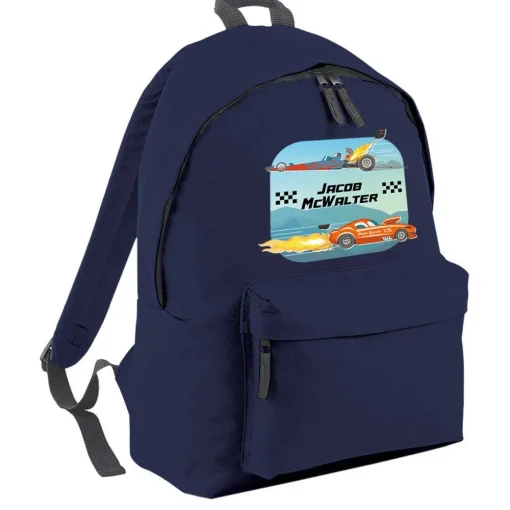 Crazy Cars Personalised Backpack