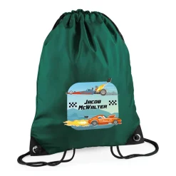 Crazy Cars Personalised Swim Bag