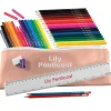 Embroidered Jumbo Pencil Case - Dusky Pink
