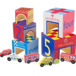 Emergency Services Wooden Stacking Cubes