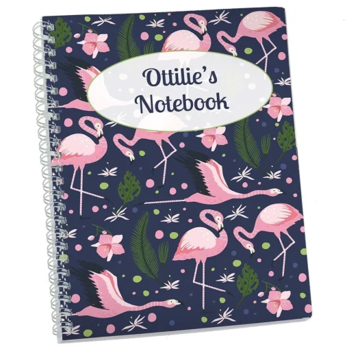 Flamingos Personalised Notebook
