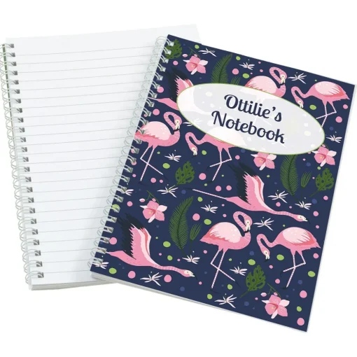 Flamingos Personalised Notebook