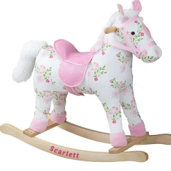 Floral Wooden Rocking Horse
