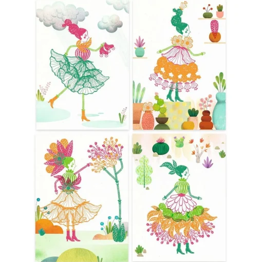 Flower Girls Stamping Set