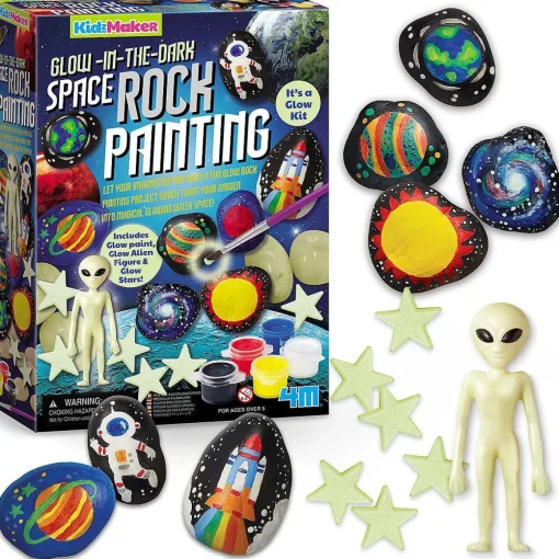 Glow in the Dark Space Rock Painting