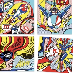Inpsired by Roy Lichtenstein - Superheroes Art