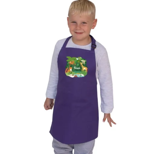 Jungle Safari Personalised Apron - Age 3-6
