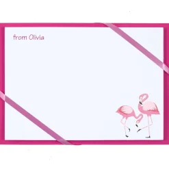 Named Cards - Flamingos