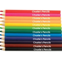 12 Named Chunky Triangular Colouring Pencils