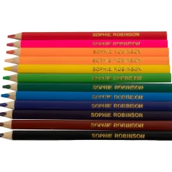 12 Named Chunky Triangular Colouring Pencils