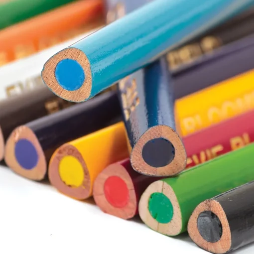 12 Named Chunky Triangular Colouring Pencils