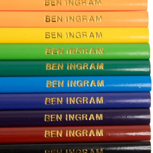 12 Named Chunky Triangular Colouring Pencils