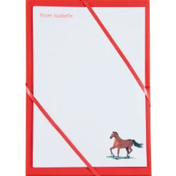 Named Notepaper - Horse (Red)
