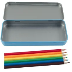 Named Pencil Tin - Blue Bubbles