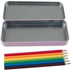 Named Pencil Tin - Pink Geo