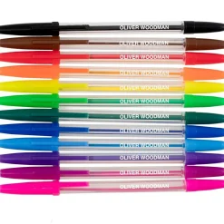 Personalised 12 Coloured Ballpoint Pens