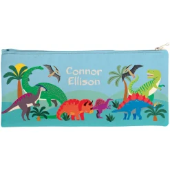 Personalised Canvas Pencil Case - Dinosaurs
