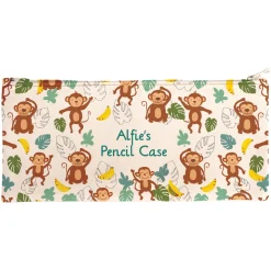 Personalised Canvas Pencil Case - Cheeky Monkey