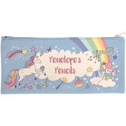 Personalised Canvas Pencil Case - Rainbow Unicorn