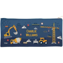 Personalised Canvas Pencil Case - Construction Site