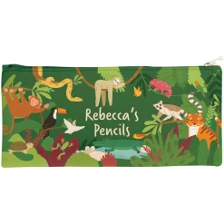 Personalised Canvas Pencil Case - Jungle Safari