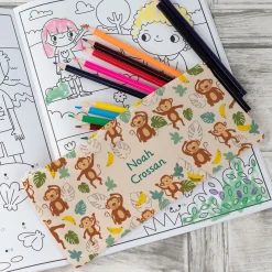 Personalised Canvas Pencil Case - Cheeky Monkey