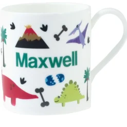Personalised China Mug - Dinosaurs & Volcanoes