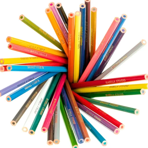 36 Personalised Colouring Pencils