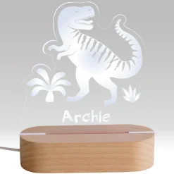 Personalised Dinosaur LED Light