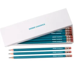 Personalised HB Pencils in White Box