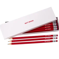 Personalised HB Pencils in White Box