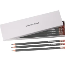 Personalised HB Pencils in White Box