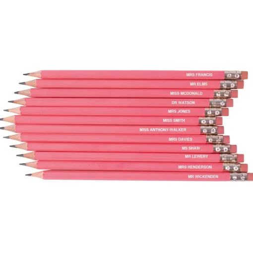 Personalised HB Pencils in White Box