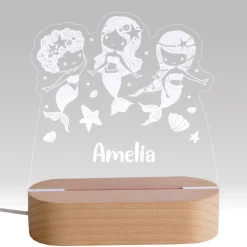Personalised Mermaids LED Light