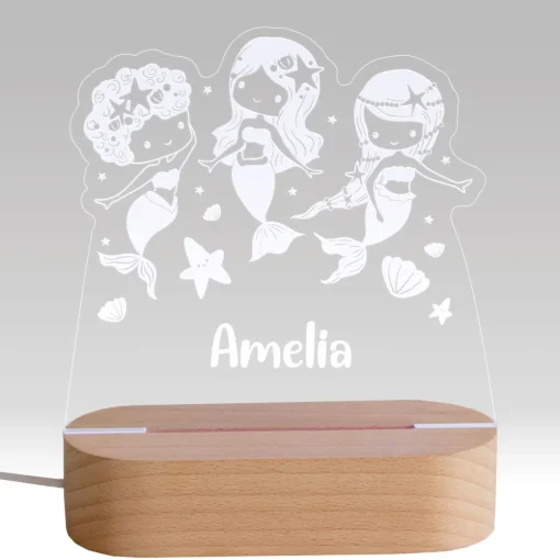 Personalised Mermaids LED Light