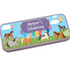 Personalised Pencil Tin - Ponies