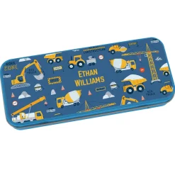 Personalised Pencil Tin - Construction Site