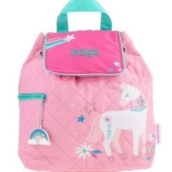Personalised Pink Unicorn Quilted Backpack