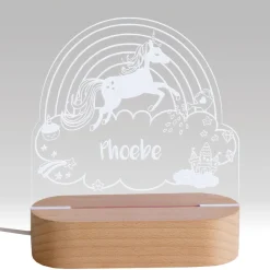 Personalised Rainbow Unicorn LED Light