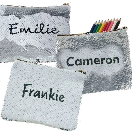Personalised Sequin Pencil Case/Accessory Bag